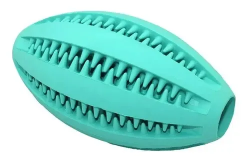 Suporte para alimentos para brinquedos dentários Mordillo Dog Rugby Gde Turquesa