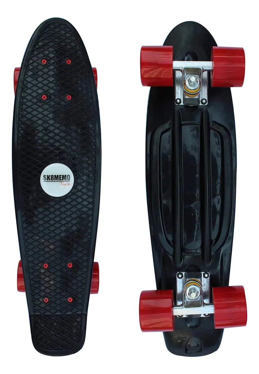 Sk8memo - Mini Skate Para Crianças, 22 Polegadas, Preto