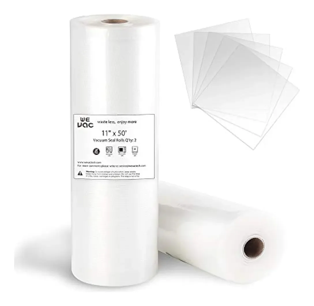 Sacos seladores a vácuo Wevac 11x50 rolos, pacote com 2 unidades para um
