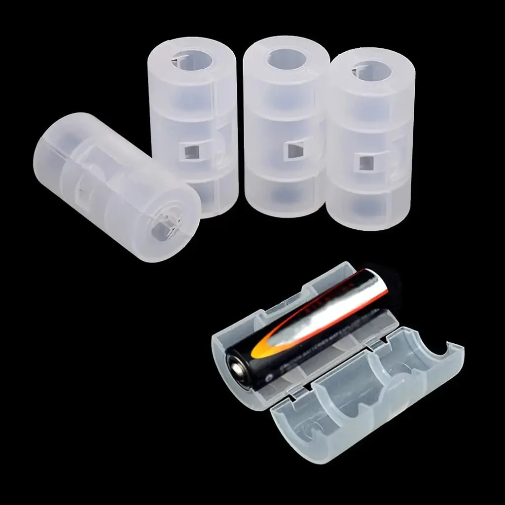 Woeifgv 4 Peças De Bateria Aa Para Tamanho C, Adaptador De Conversão, Caixa De Câmbio, Acessórios De Bateria