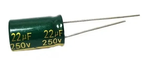 10 Pzas Capacitor Eletrolítico 250v 22uf