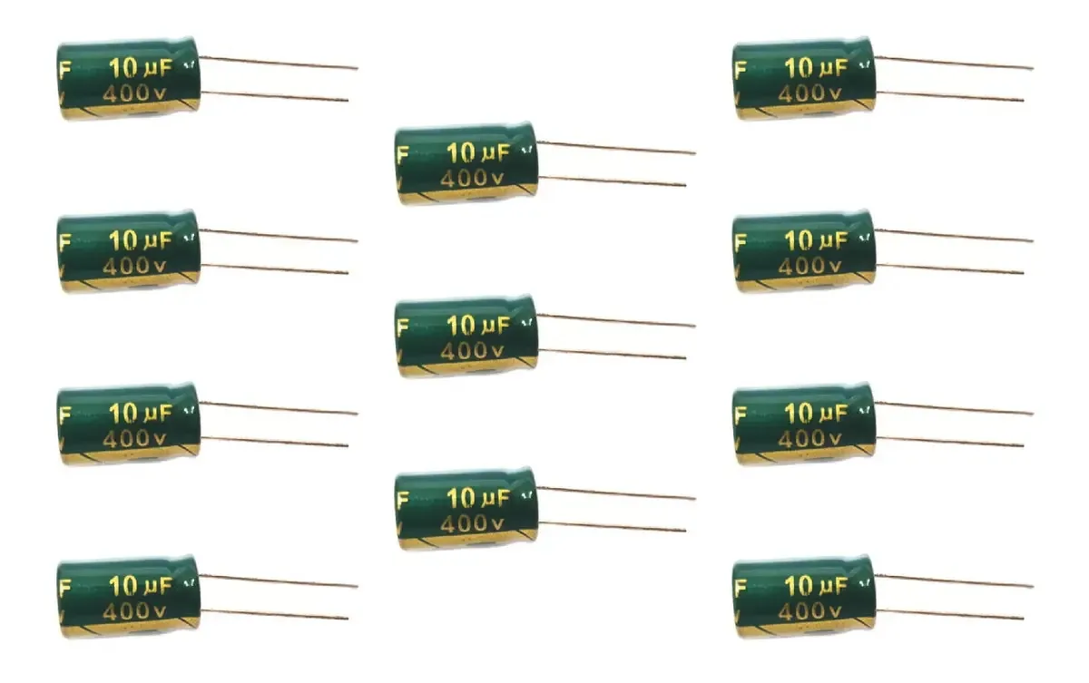 10 Pzas Capacitor Eletrolítico 400v 10uf