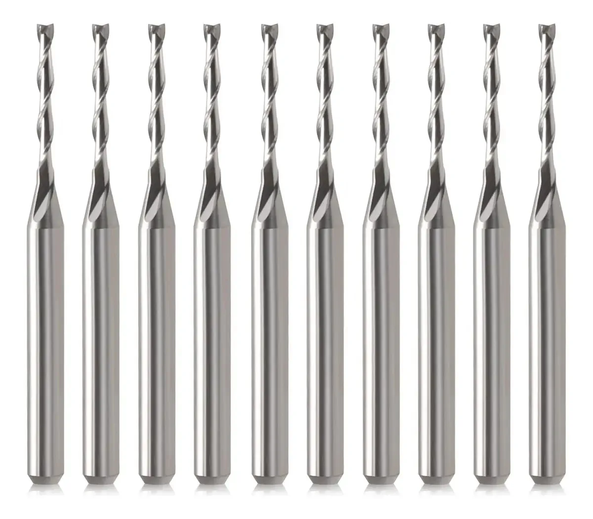 Brocas Fresadora Cnc Carboneto Ponta Plana 1/8 Haste 1/16 Di