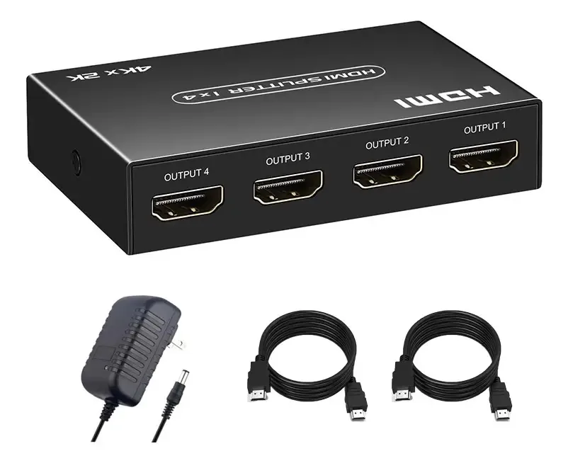 Adaptador divisor de múltiplas entradas HDMI 4 saídas