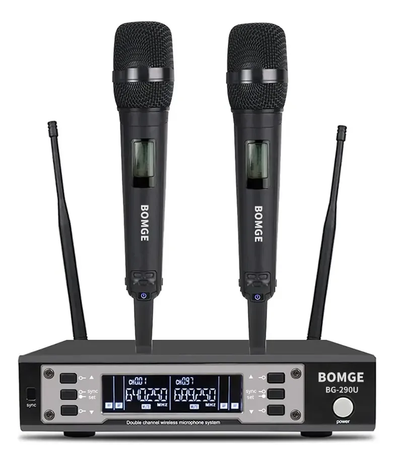 Microfones Bomge 135G4 Karaoke Omnidirecional cor preto