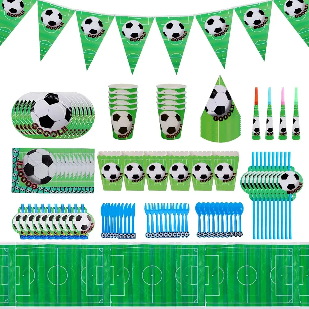 13 Conjuntos de Pratos Football Party, Suprimentos para Festa de Aniversário com Tema de Futebol, Suprimentos para Festa de Aniversário de Futebol