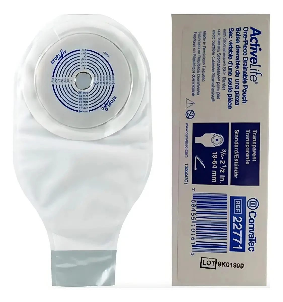 Bolsa de Colostomia Convatec Drenável Transparente 64mm Caixa 10un
