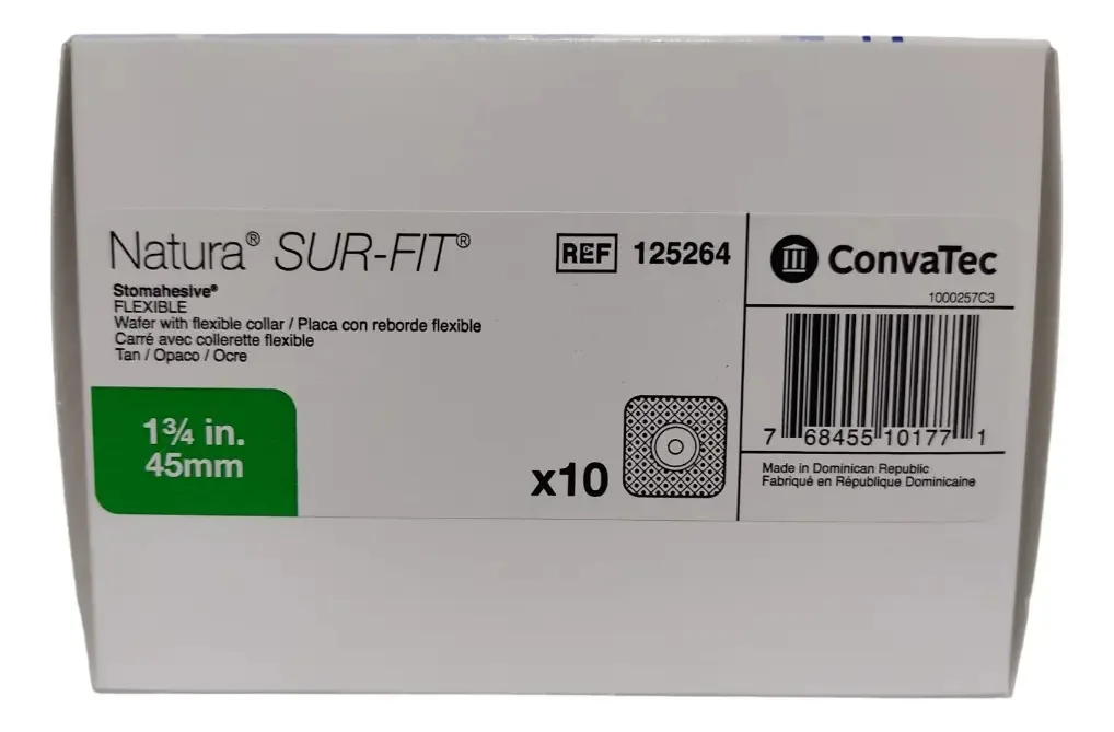 Placa 10 de 45 mm Ostomia Natura 125264, Convatec