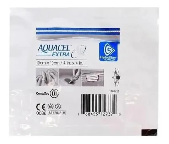 Aquacel Ag Extra Prata Convatec - Medida 10x10cm