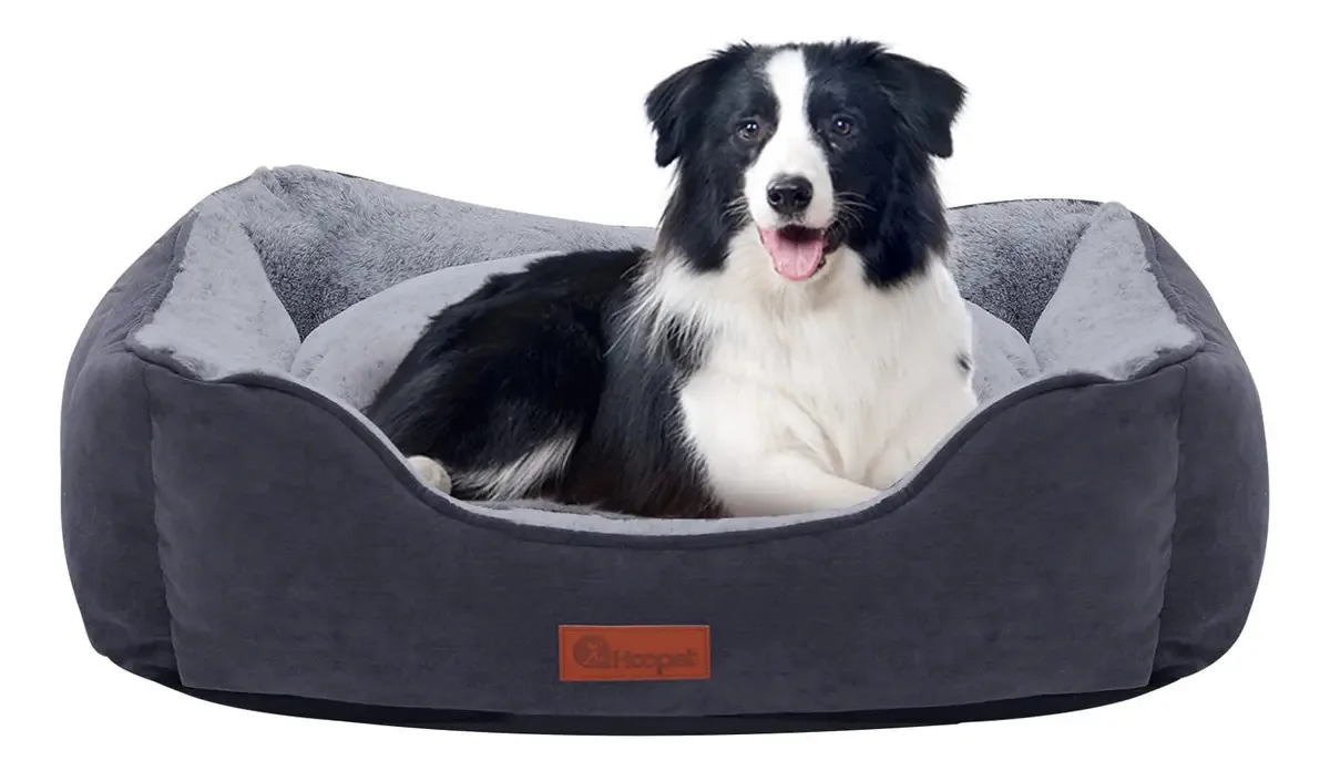 Camas Hoopet para cães grandes, médios e pequenos com. Cor: Cinza
