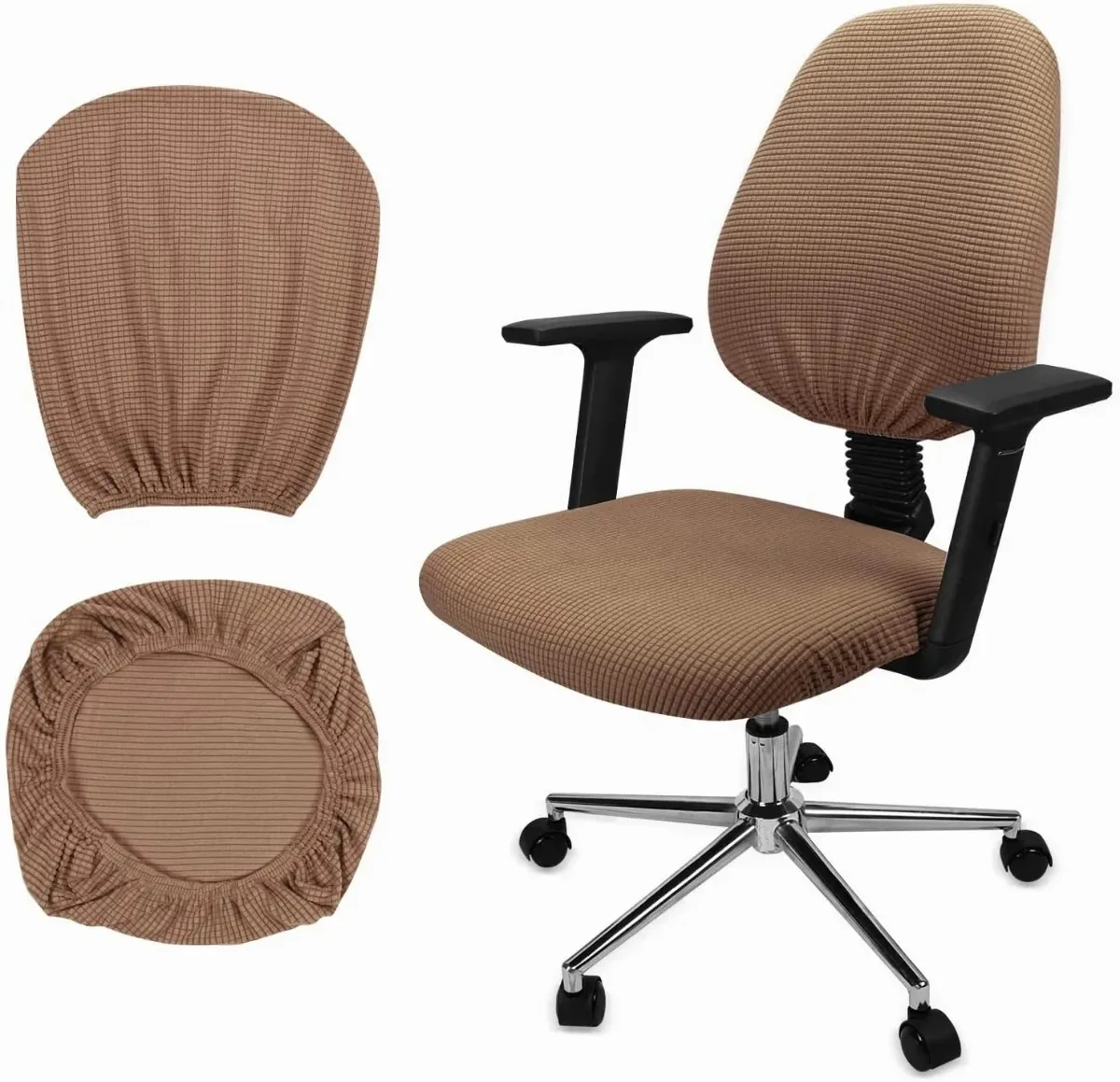 Capas para cadeiras de escritório Capas de chocolate para cadeiras de computador