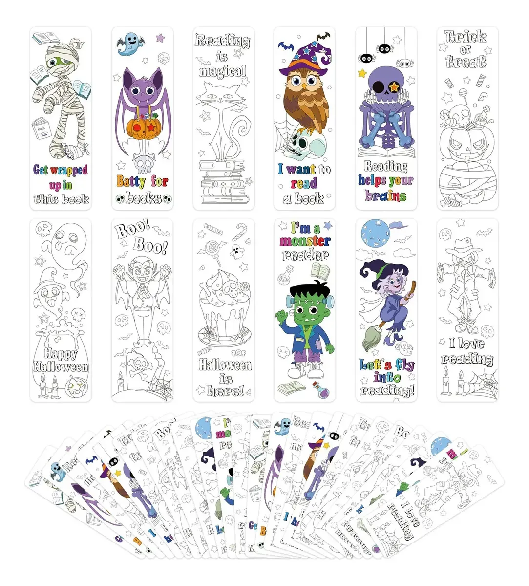 Marcadores de cores de Halloween Yoeejob 120 para crianças, 12