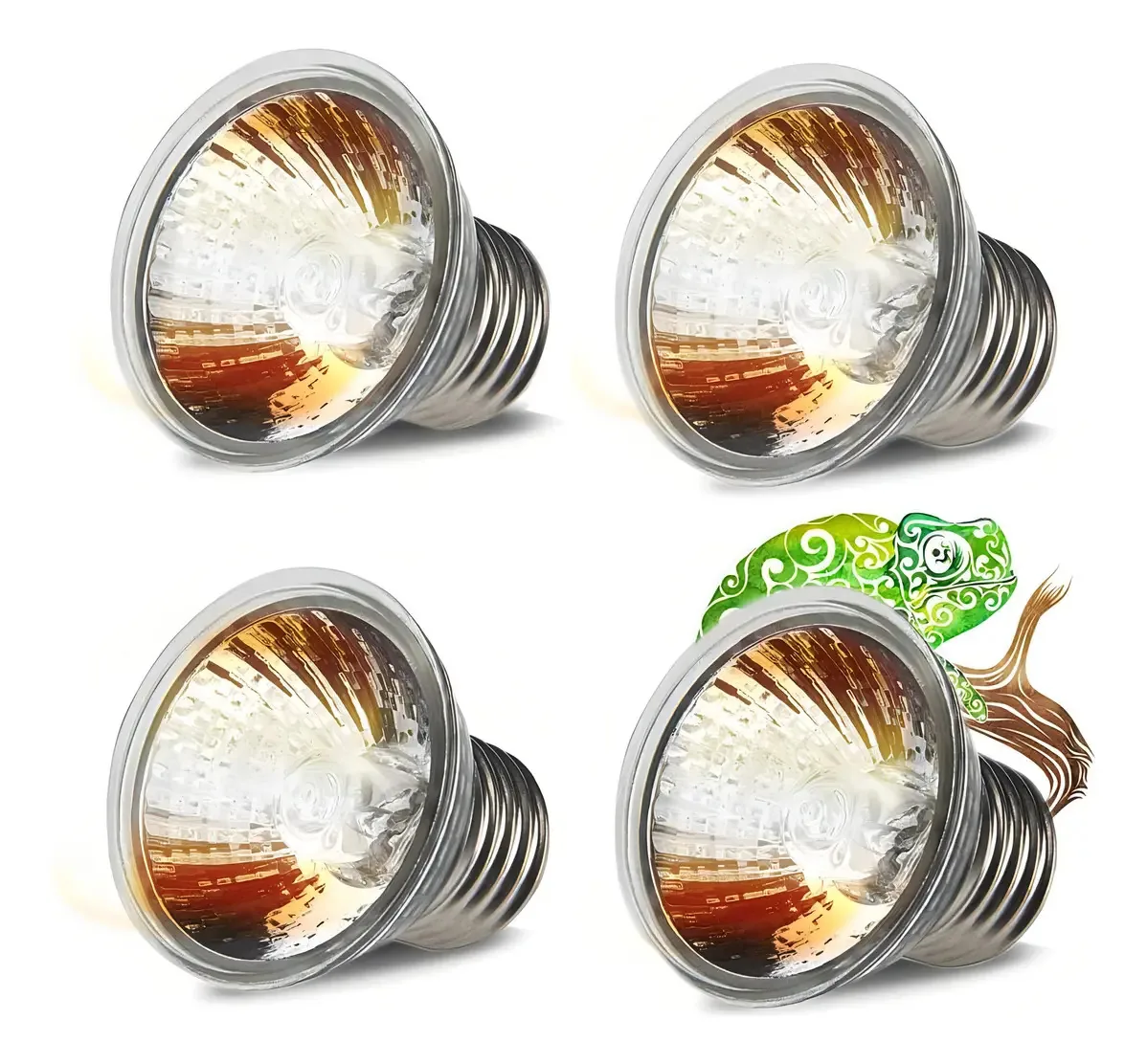 Luz Uvb Mclanzoo Uva para répteis, pacote com 4 lâmpadas U