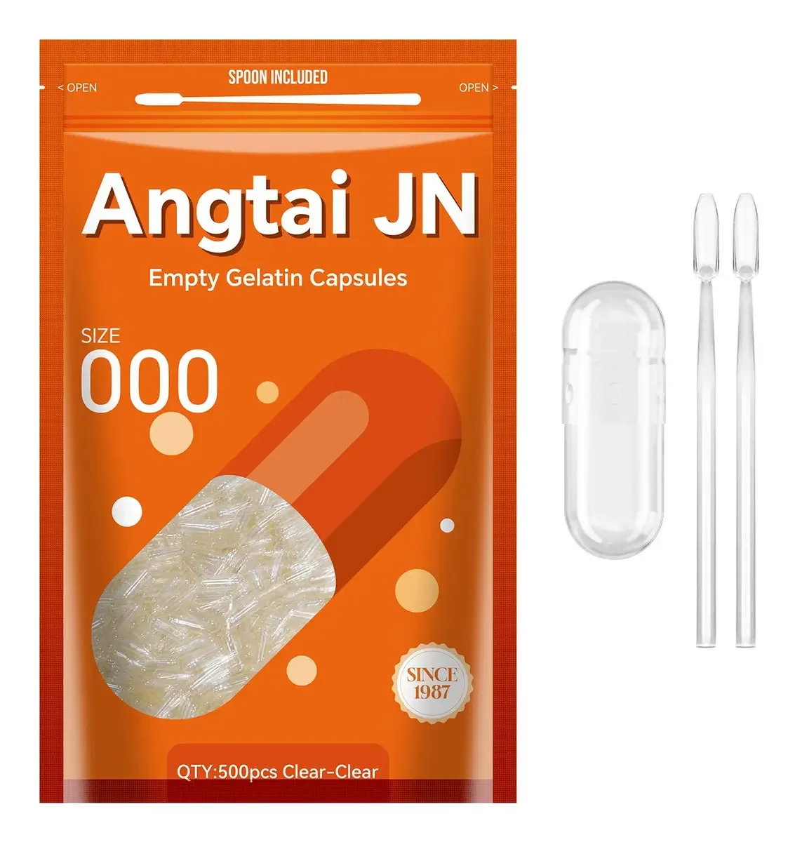 Cápsulas De Gelatina Vazias Antai In Size 000 (500 Unidades)