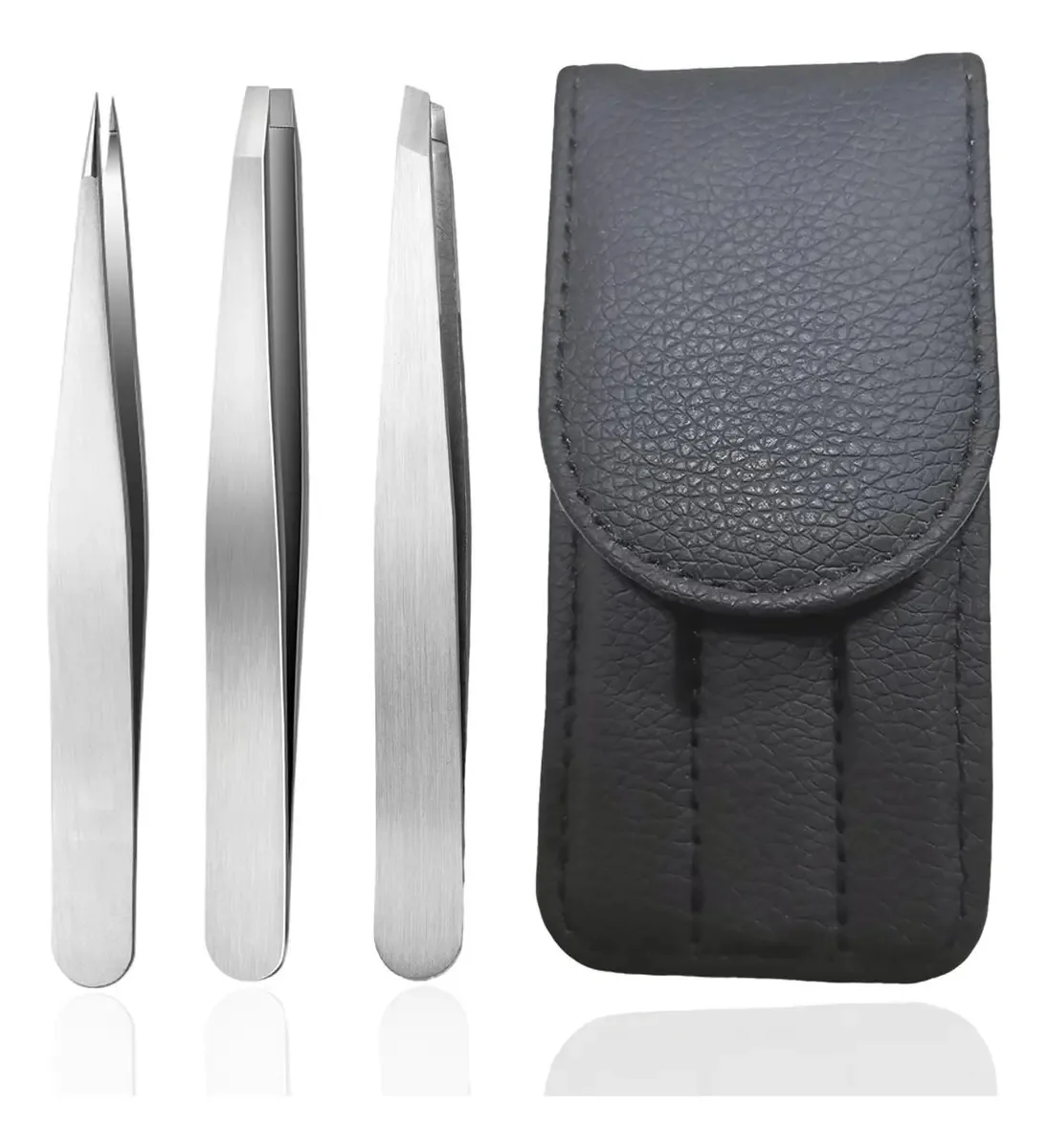 Conjunto de 3 pinças Hysotok com estojo de viagem, pinças Profe