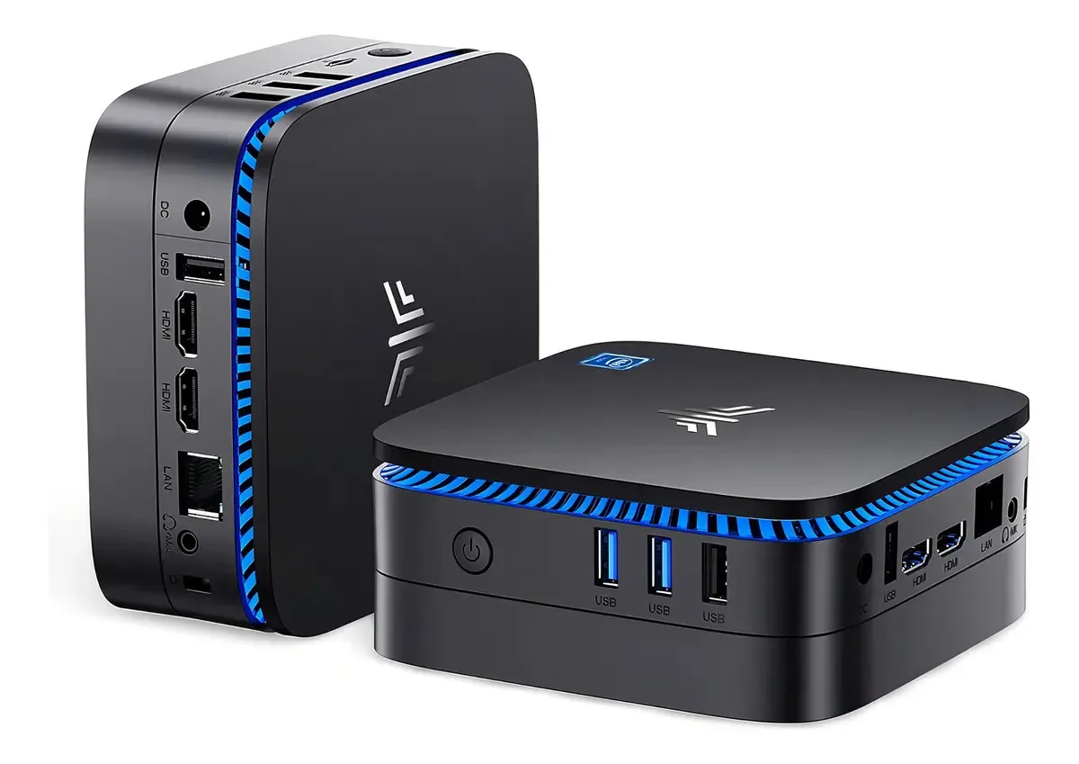 Mini PC Kamrui AK1PRO preto com 12 GB de RAM
