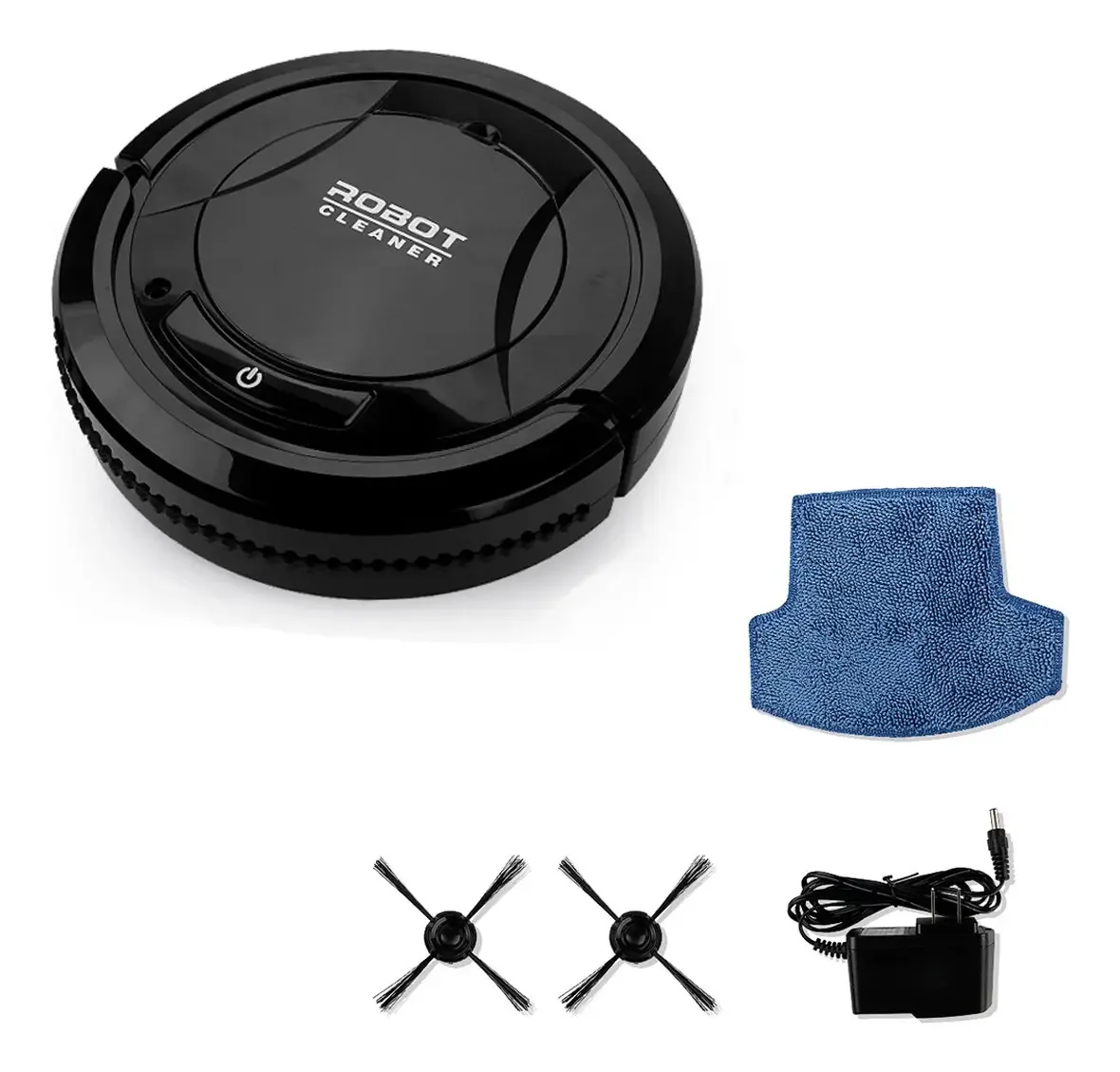 Aspirador De Pó Robô Inteligente Navegação Visual 3 Em 1 Cor Preto