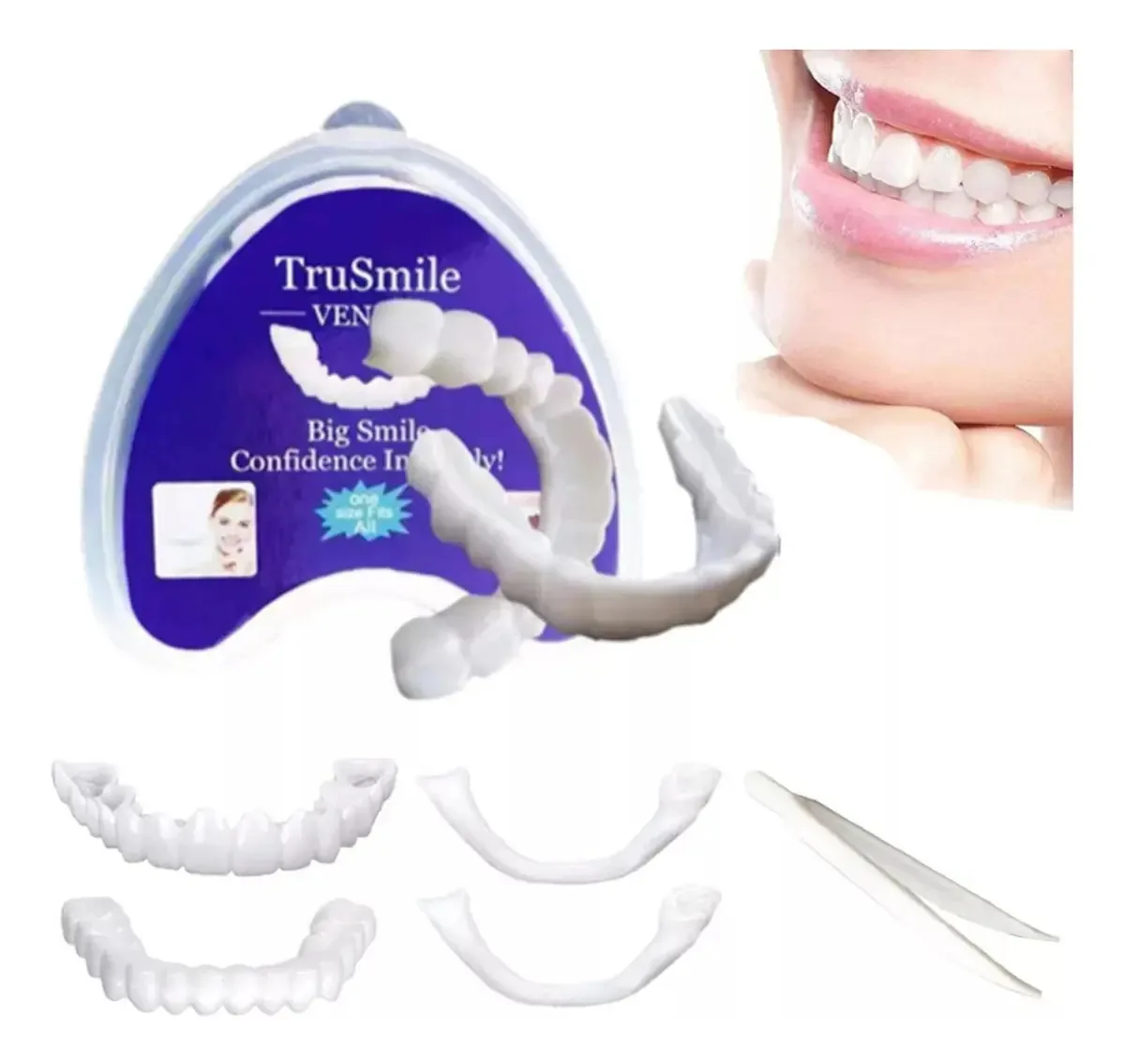 Dentes falsos temporários Dentes falsos Facetas dentárias