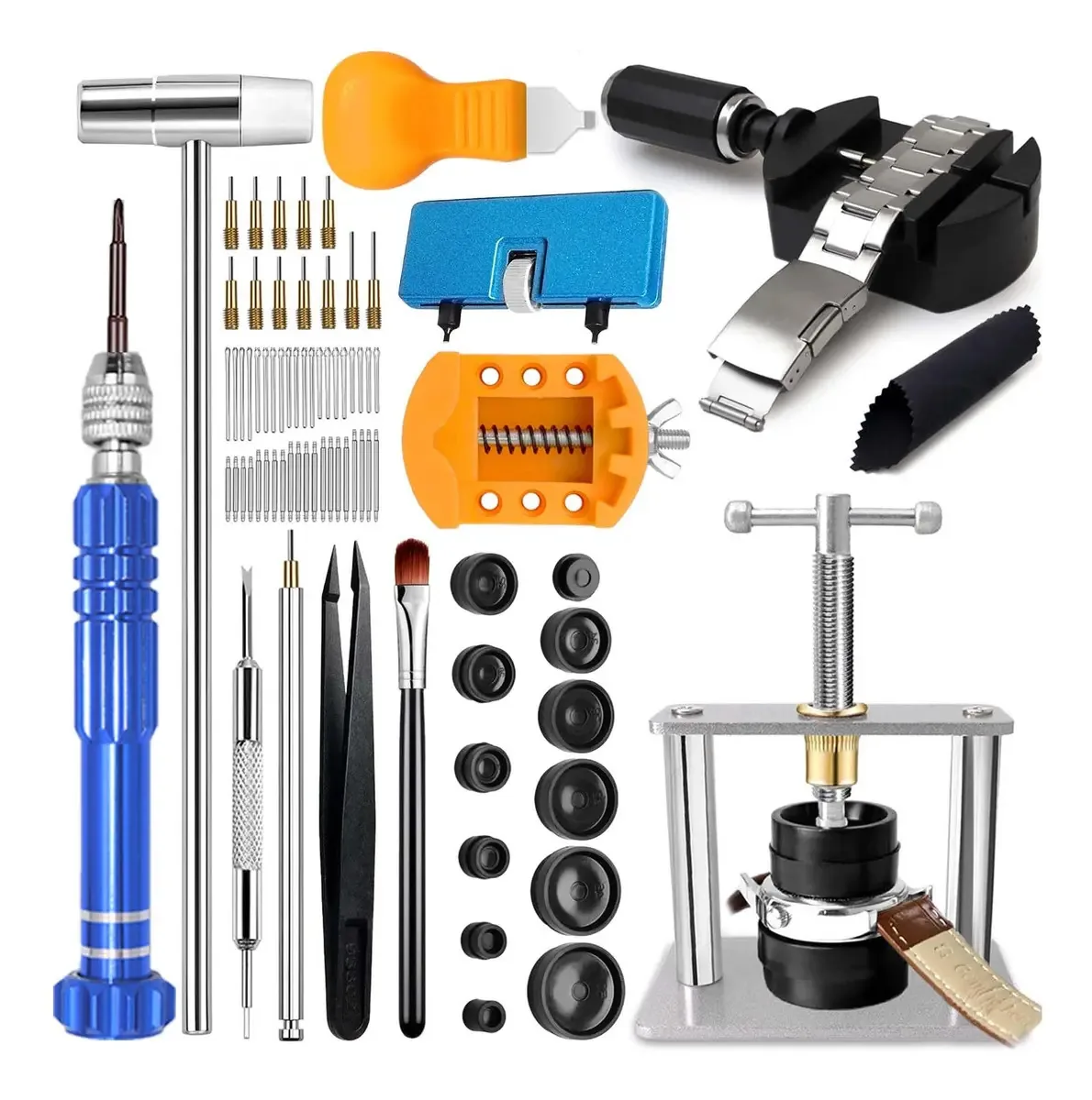 Kit de ferramentas de reparo de relógios e baterias