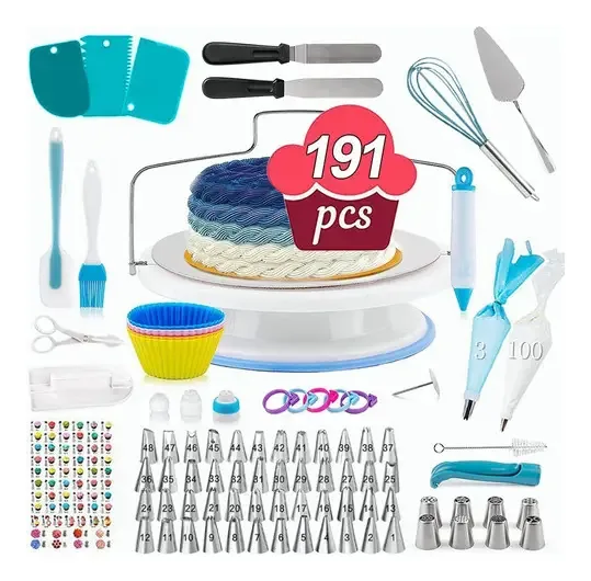 Bicos para decorar pastéis: 191 peças