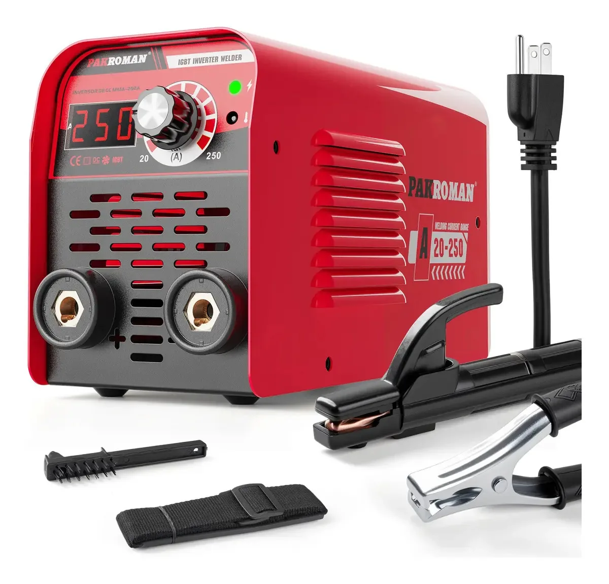 Máquina de solda inversora 250a Máquina de solda 50/60hz cor vermelha
