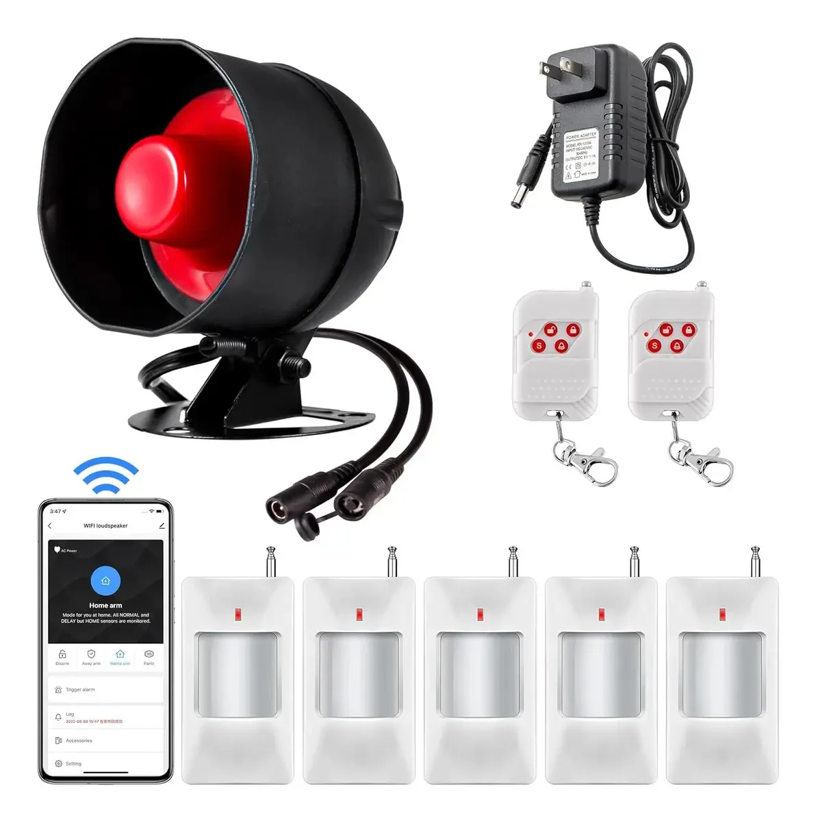 Towode Alarm Home Security System-01 Alarm Home Security System-01 Black