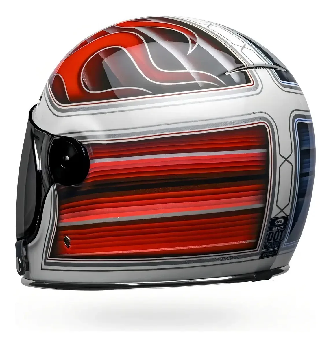 Capacete Bell Bullitt Barracuda White Red Blue 2 Viseiras @# Cor Azul Tamanho do capacete 58