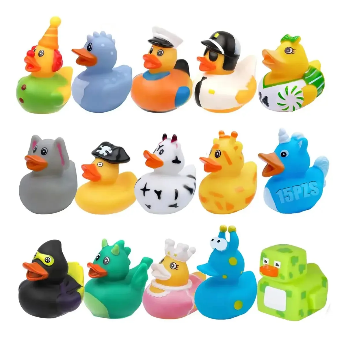 Brinquedos de banho MHUITW Brinquedos de banho para bebês e patos - pacote x 15 unidades