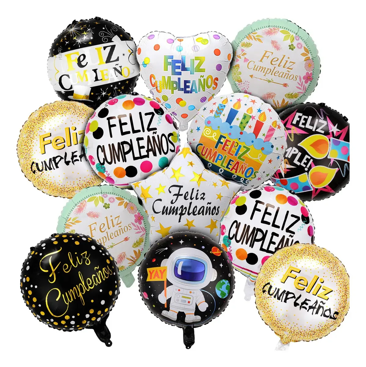 Kit de balões espanhóis Joreild de 50 unidades para festas de aniversário