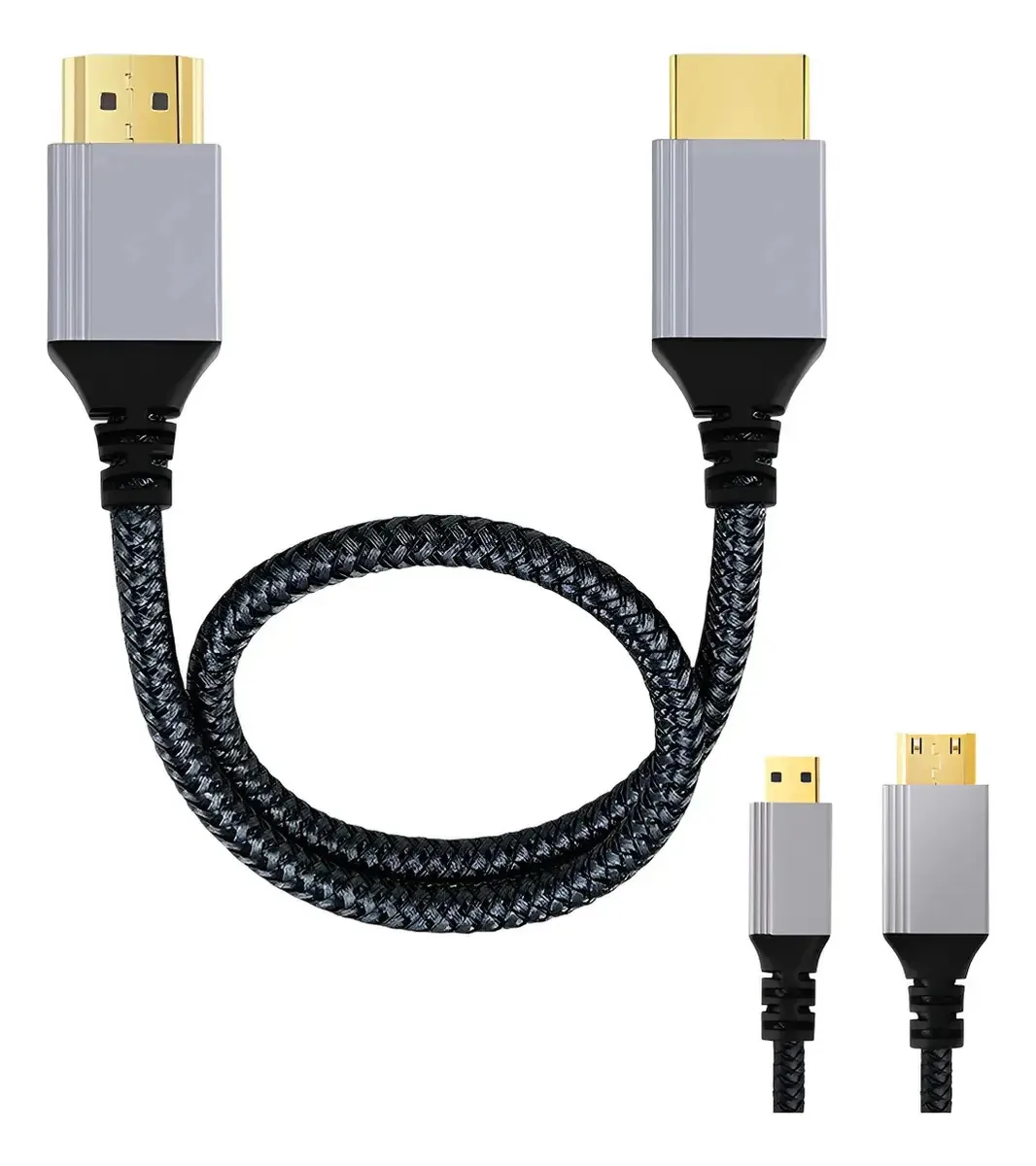 Adaptador Luchefat Mini Hdmi para Hdmi, áudio HD 4k @60hz Audio Vedio, 0,3 m