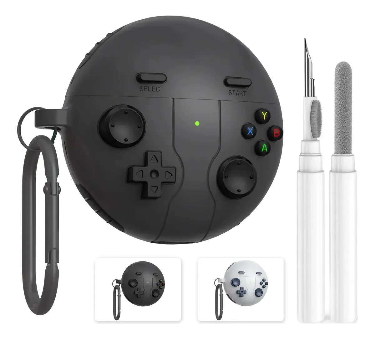 Capa de controle remoto Luchefat para Huawei Freebuds 7i + Cleaner + Mosquetão. Preto