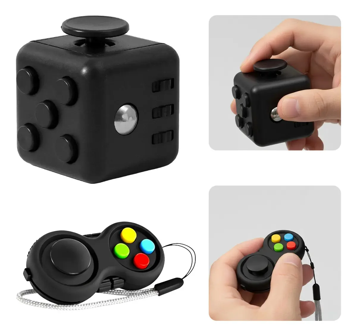 2 peças de cubo anti-estresse, cubo de fidget, brinquedos para ansiedade
