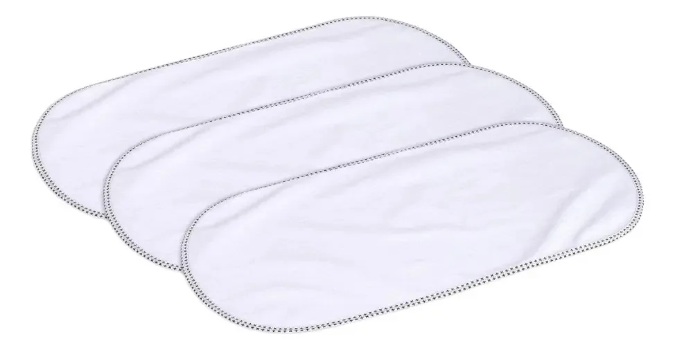 Kit Onehome de 3 trocadores de fraldas brancos impermeáveis para bebês
