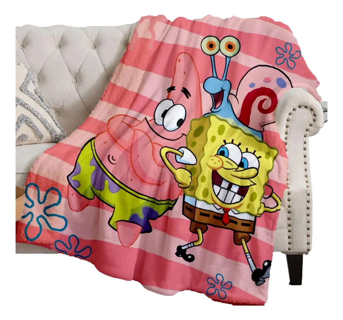 Cobertor ultramacio Sponge Bob rosa