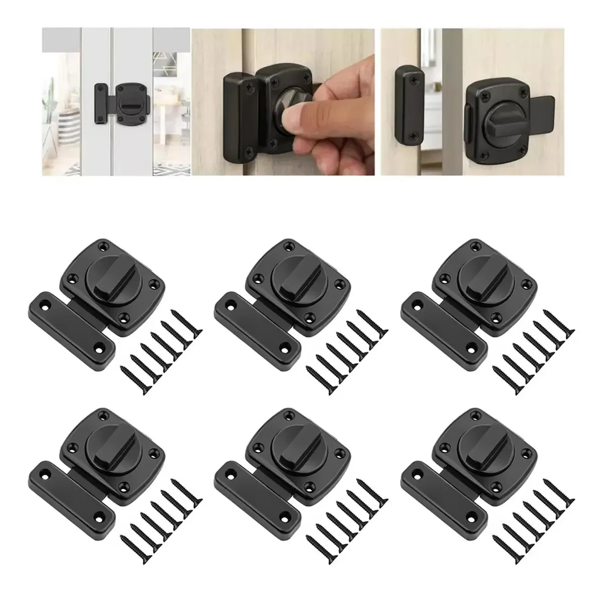 6 travas, aço inoxidável com parafusos