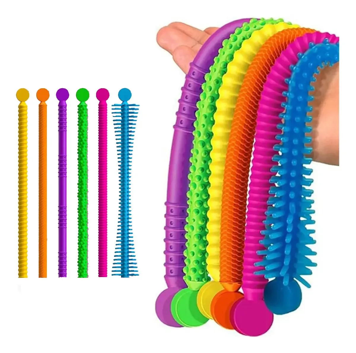 18 brinquedos sensoriais de corda elástica, brinquedos relaxantes