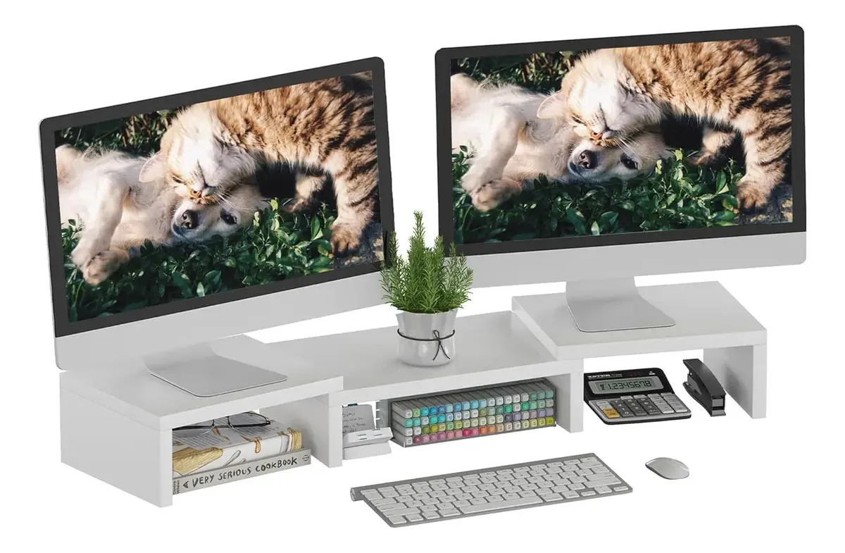 Suporte para monitor Iron Tree Branco