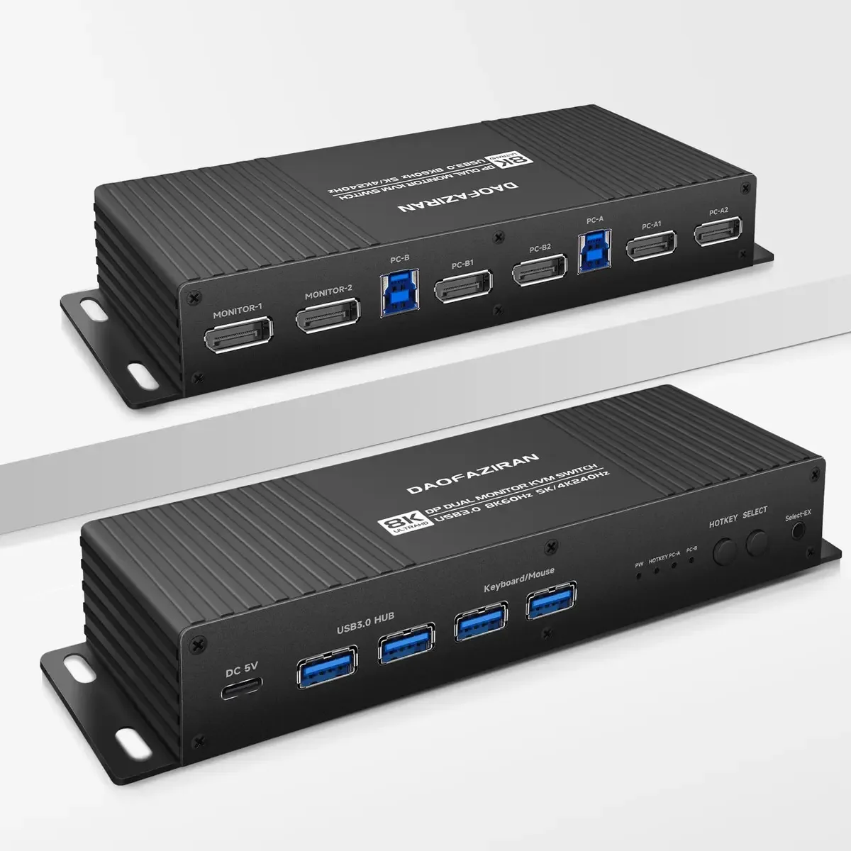 Comutador Hdmi Kvm Displayport 2 monitores/6 computadores