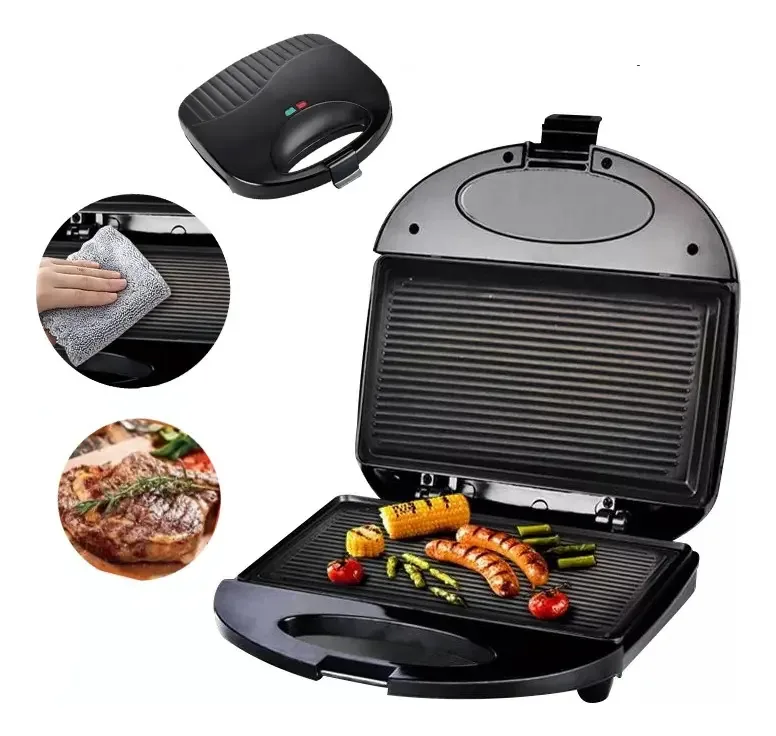 Sanduicheira elétrica Panini para dois sanduíches antiaderentes 750w