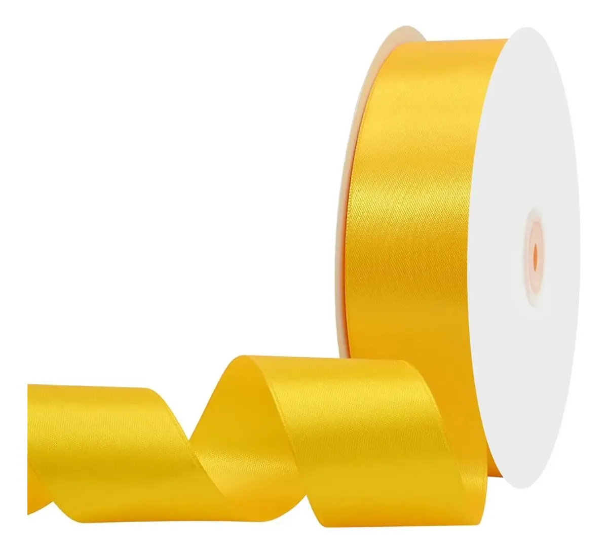 Fitas de cetim Rolls Satin Ribbon de 91 m para popotillo+presentes amarelos