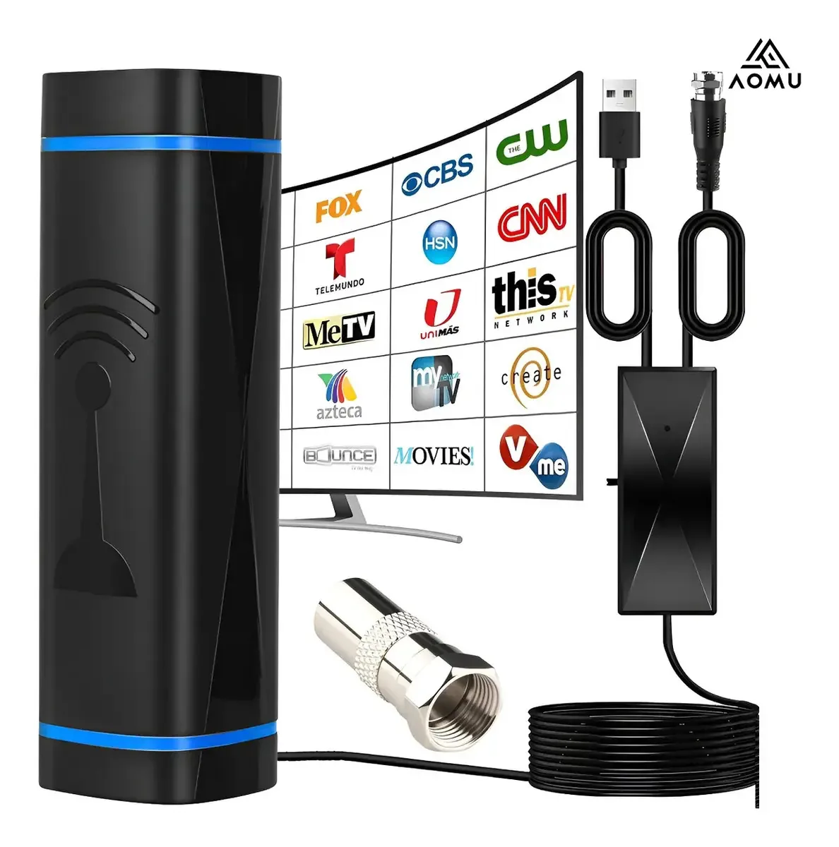 Antena de TV digital HD gratuita para receber canais de TV Aomu