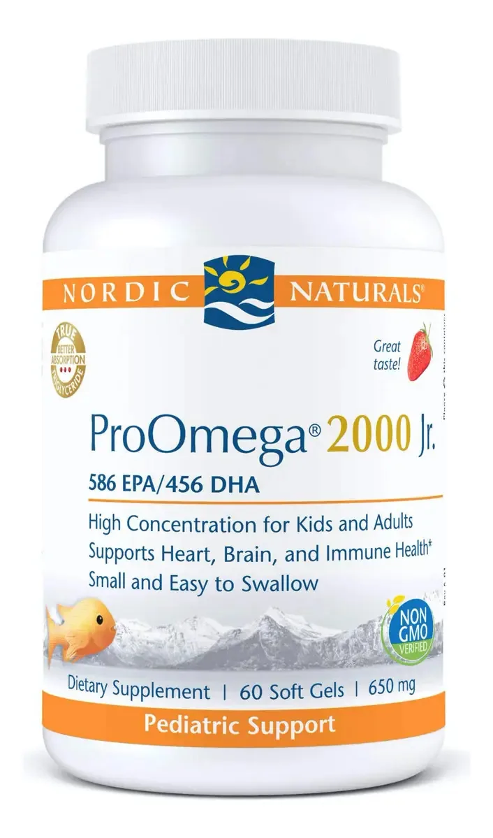 Nordic Naturals Proomega 2000 Jr. 60 géis de morango, ômega-3