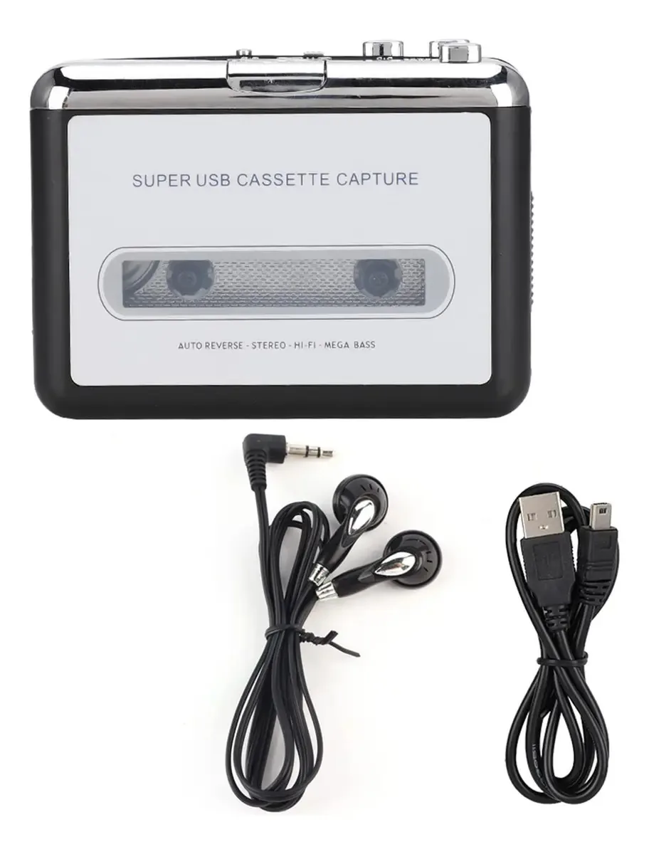 Leitores de Cassetes Portáteis Leves, Converter Músicas de Fita Para Mp3 Através de USB, Reprodutor de Áudio Estéreo com Rádio FM AM, Compatível com Notebook e Computador