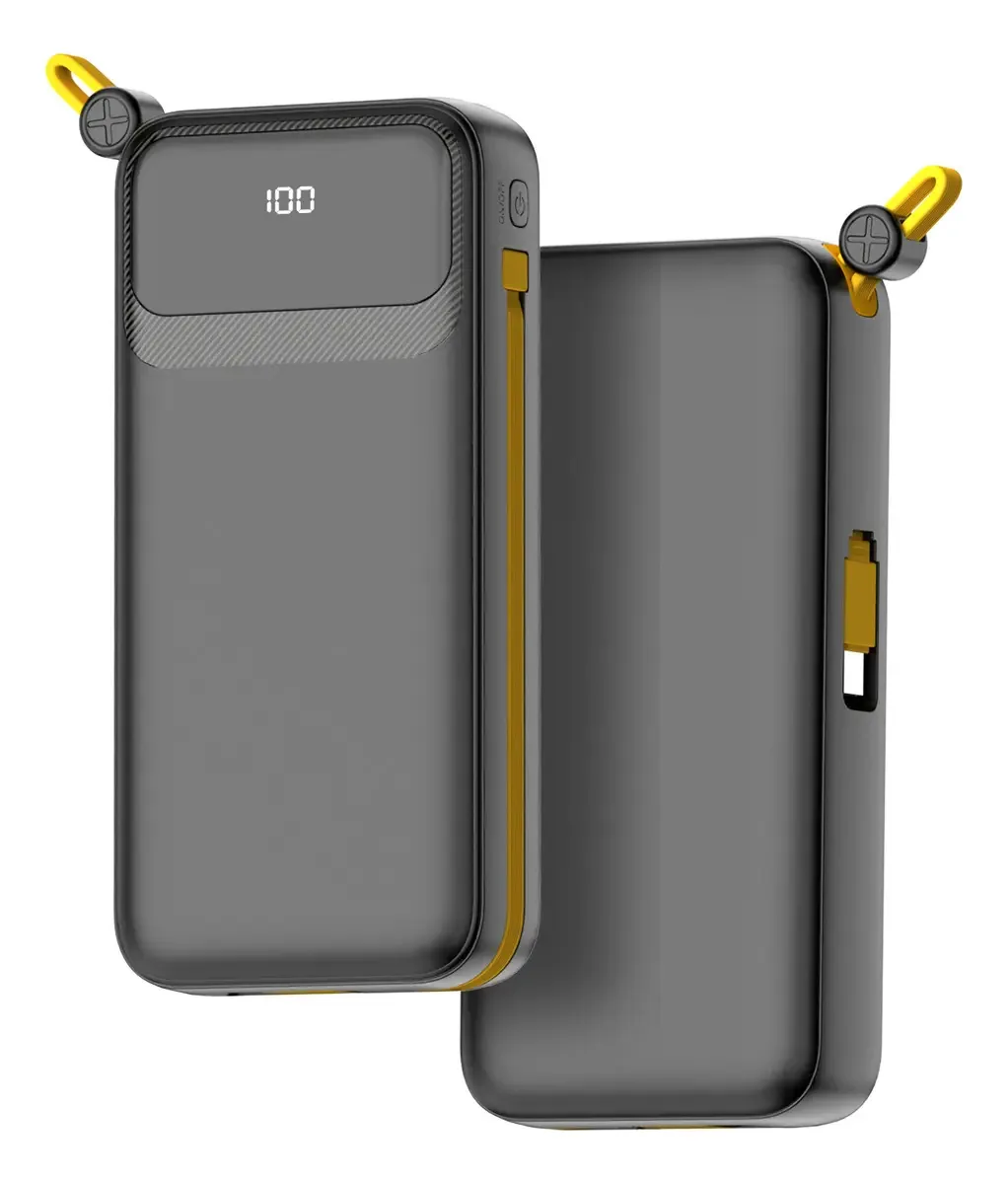 Carregador Portátil Power Bank 20000mah Turbo Rápido 22.5w Cor Preto