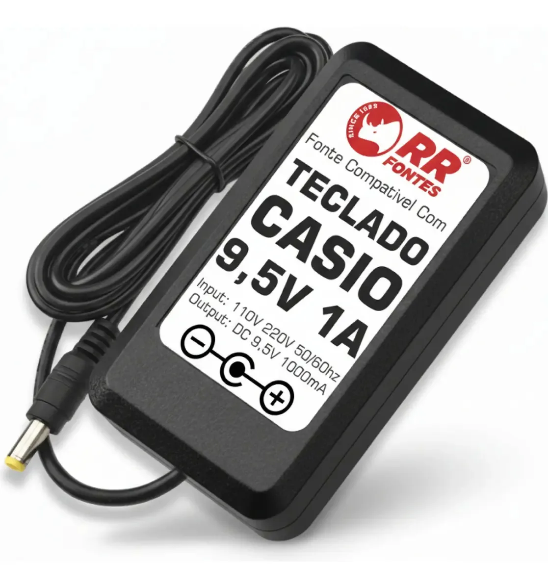 Fonte Bivolt para Teclado Casio 9,5V 1A Compatível Modelos RRfontes
