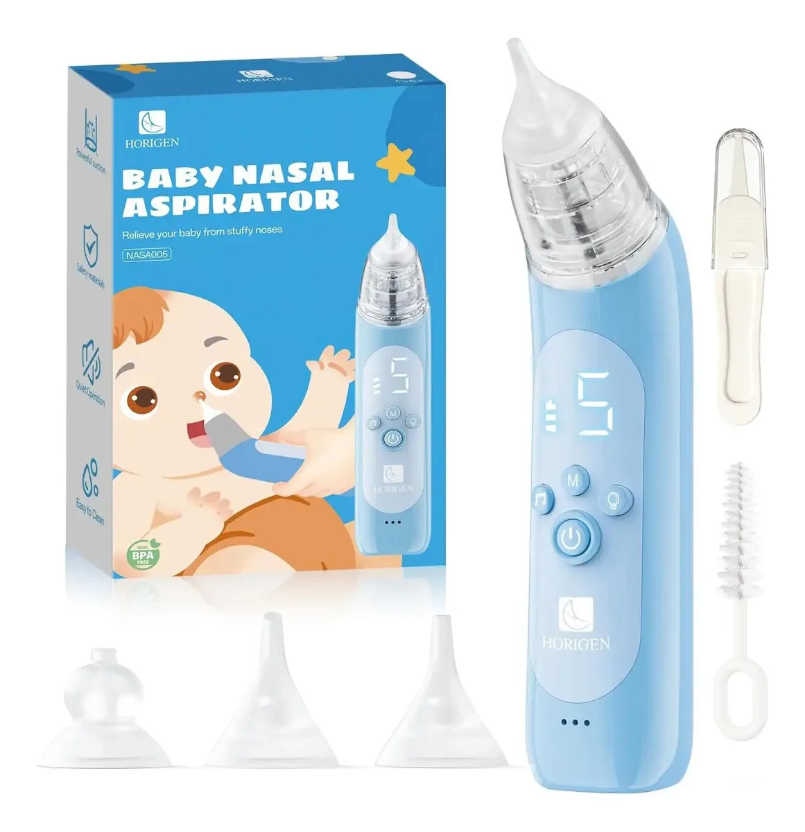 Aspirador Nasal Para Bebês, Sucção Nasal Elétrica 5