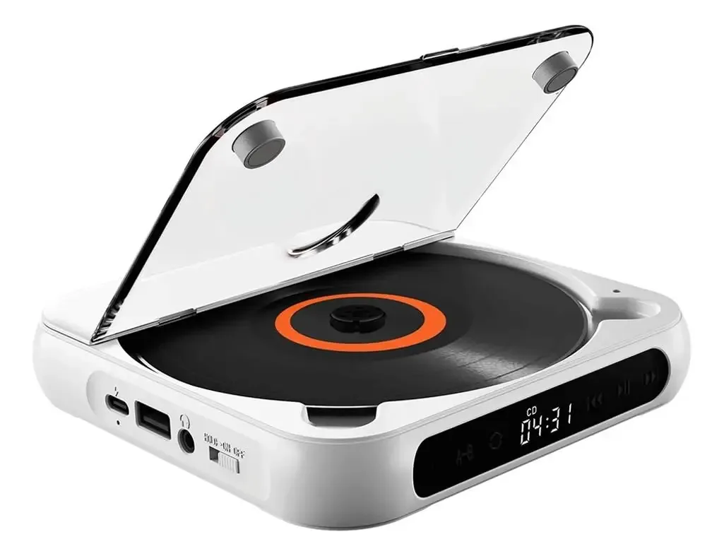 Ekbbbye Reprodutor De CD Portátil Alto-falante Reprodutor De CD De Música Estéreo Reprodutor De CD Controle Walkman