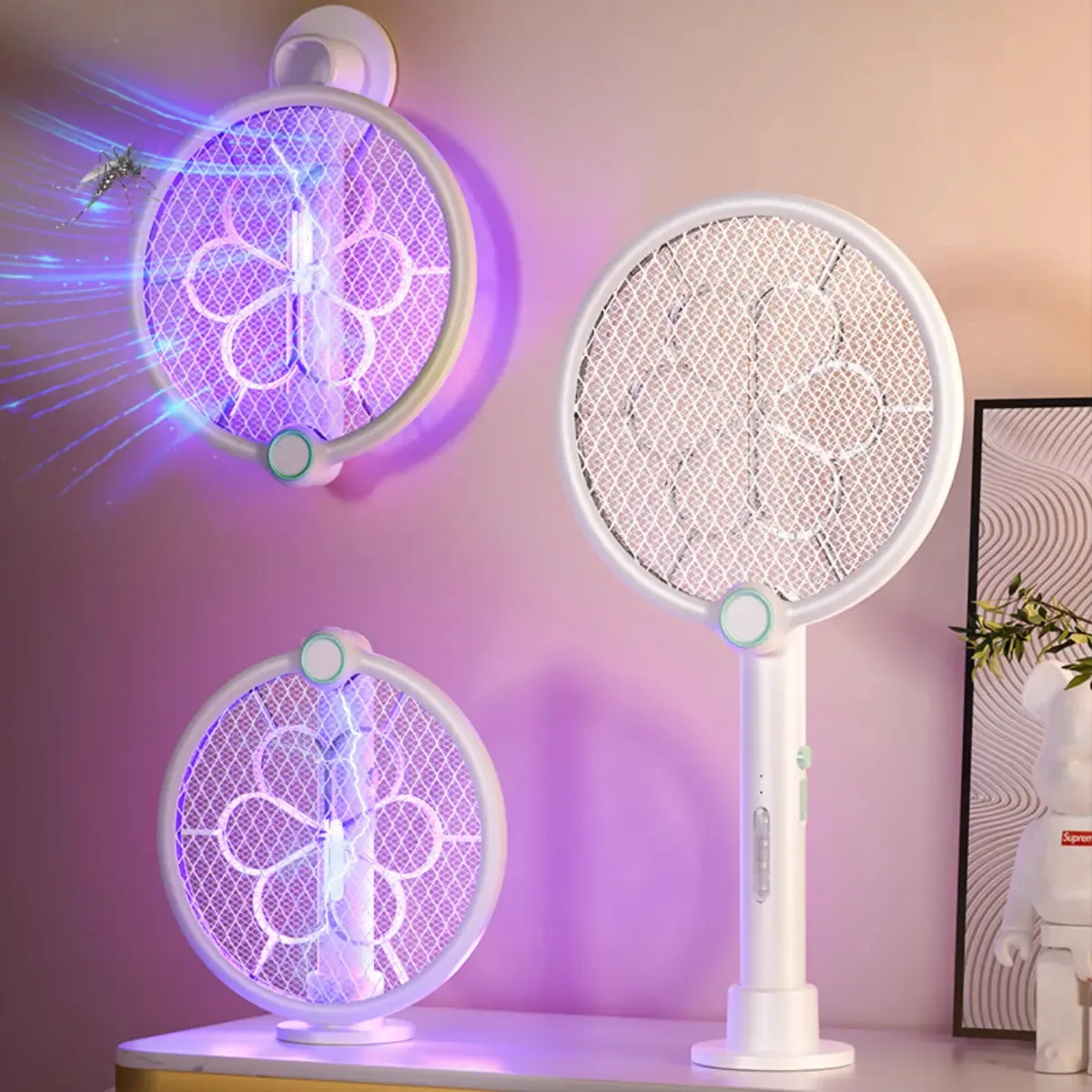 Lâmpada repelente elétrica recarregável para matar mosquitos