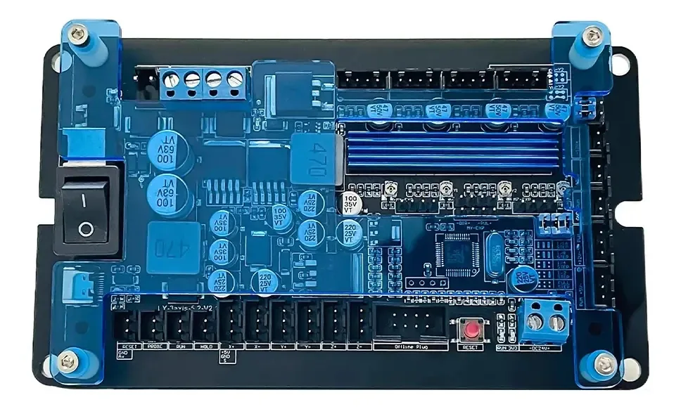 Placa Controladora de 3 Eixos Lunyee com Tela de 4" para Fresadora CNC USB