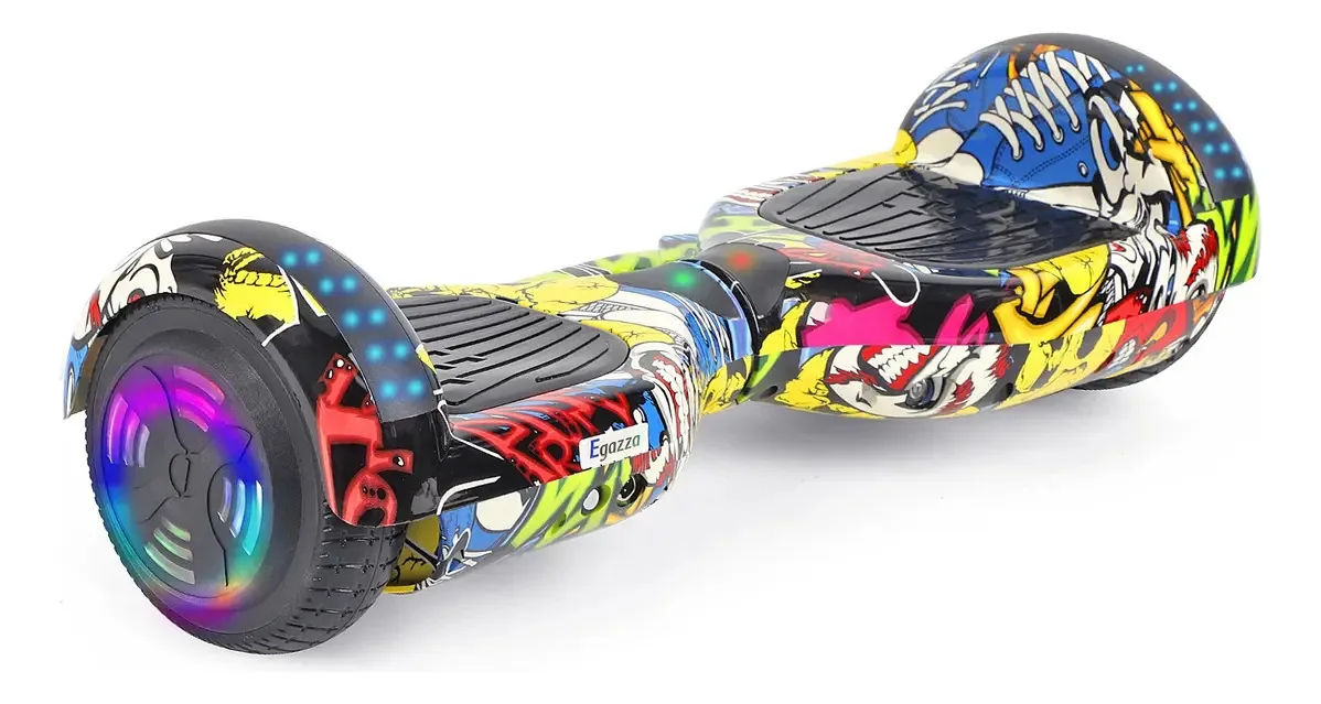 Skate elétrico hoverboard Egazza Hoverboard K5 Grafite 6.5"